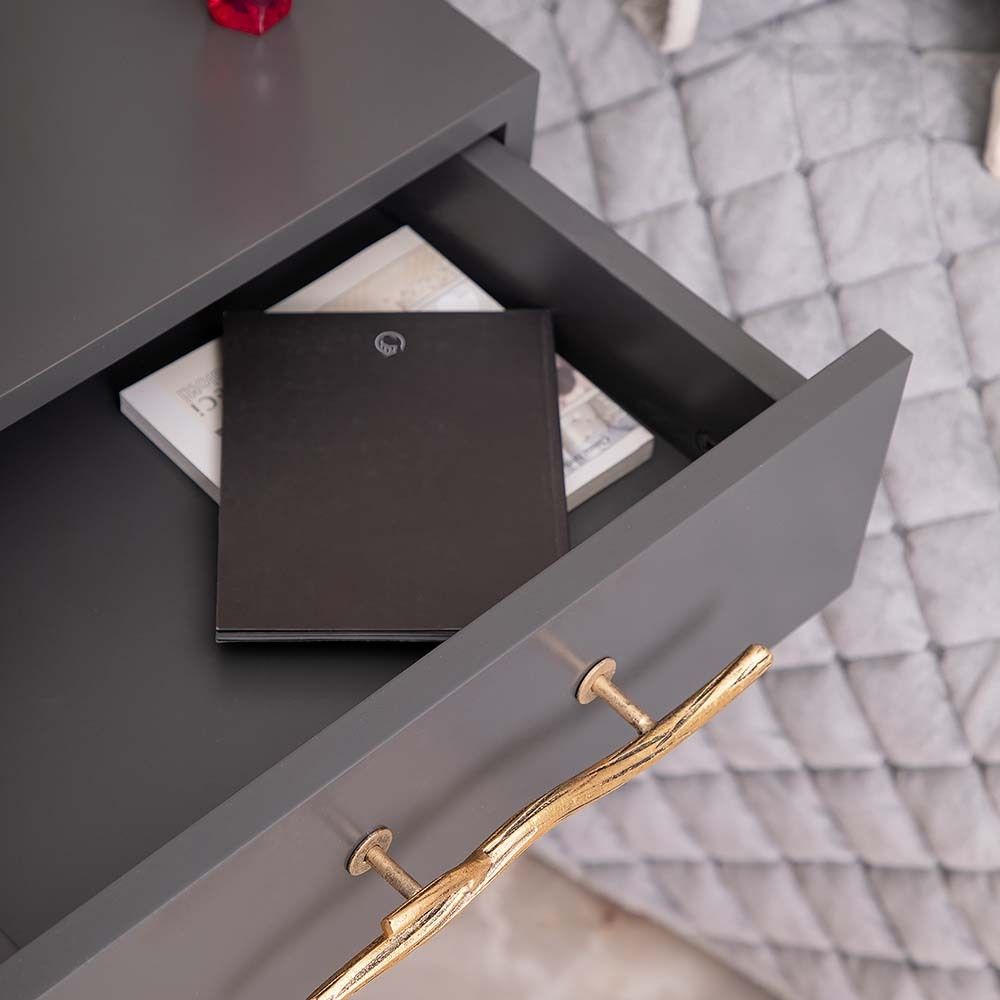 Тумба прикроватная Ин Блум подвесная Серый