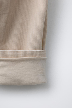 ZARA ВЕЛЬВЕТОВЫЕ БРЮКИ С ПУГОВИЦАМИ НА ПОДКЛАДКЕ, ЦВЕТ СЛОНОВОЙ КОСТИ