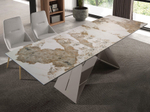 Раздвижной обеденный стол 1114/MC2207DT из мраморной керамики