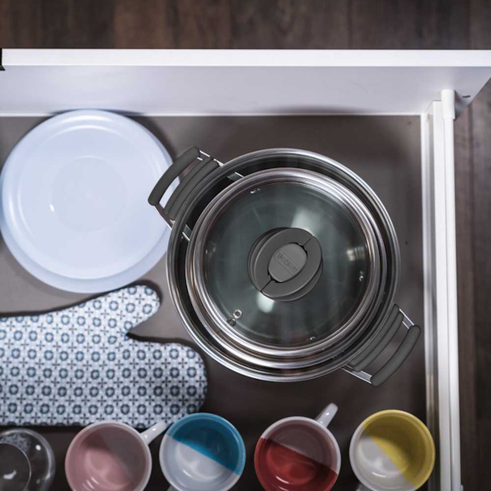 Набор посуды Tefal Opti'Space 6 предметов 2,1/3/5,2л 18/20/24см G720S674
