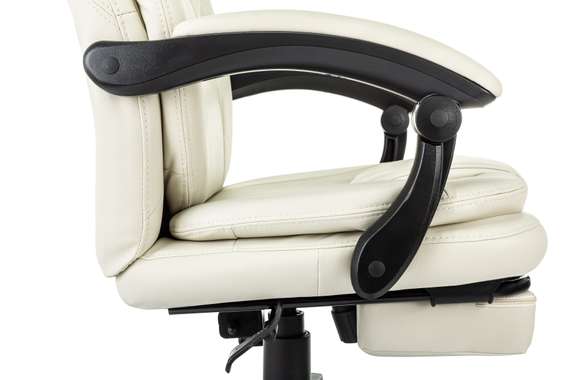 Кресло руководителя Бюрократ CH-868N-BF слоновая кость эко.кожа крестов. пластик подст.для ног
