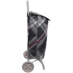 Тележка хозяйственная с сумкой (93*40*30см, колеса 15см,грузоподъемность до 40 кг) черная