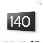 Номер на дверь 140, табличка на дверь для офиса, квартиры, кабинета, аудитории, склада, черная 120х70 мм, Айдентика Технолоджи