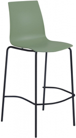 Стул пластиковый барный Papatya X-Treme BSL Pro, черный, зеленый