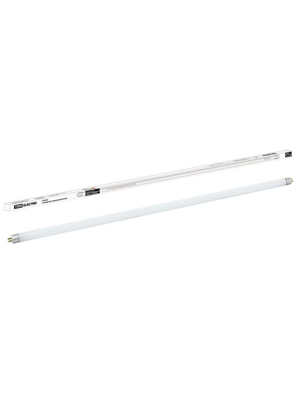 Лампа люминесцентная линейная двухцокольная ЛЛ-16/21Вт, T5/G5, 4000 К, длина 863,2мм TDM