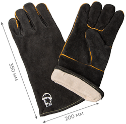 Краги черные с подкладкой, 35 см (1403), 1/60