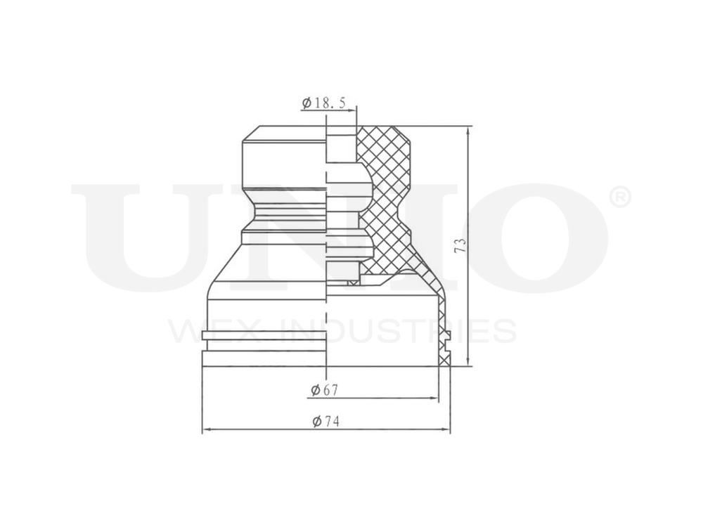 Отбойник переднего амортизатора UNIO DUC-40008