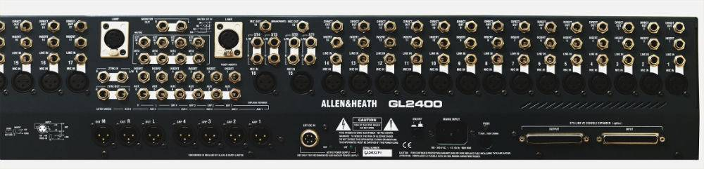 ALLEN&HEATH GL2400-24 Микшерный пульт 22 моно, 2 двойных стерео входа, 6 AUX шин, 4 аудио группы/