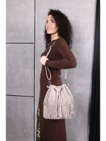 Cумка через плечо средняя замшевая мешок