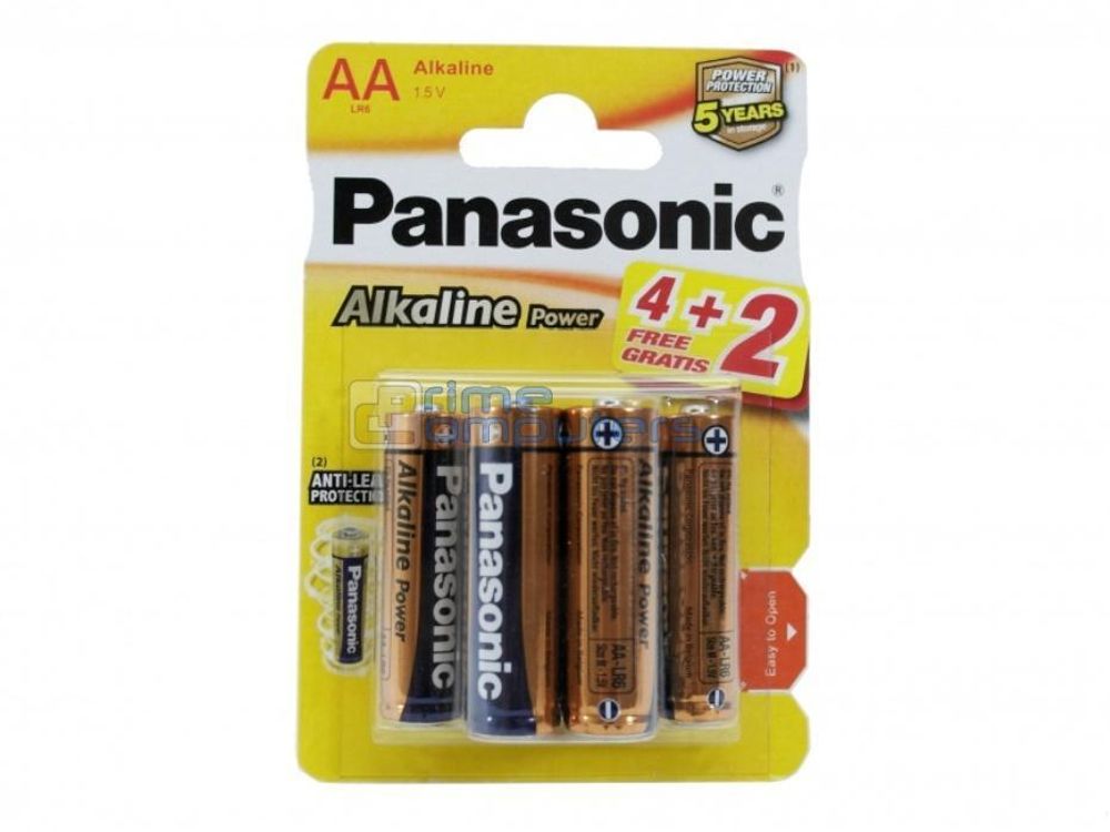 Батарейки Panasonic Alkiline power AA щелочные 6 шт