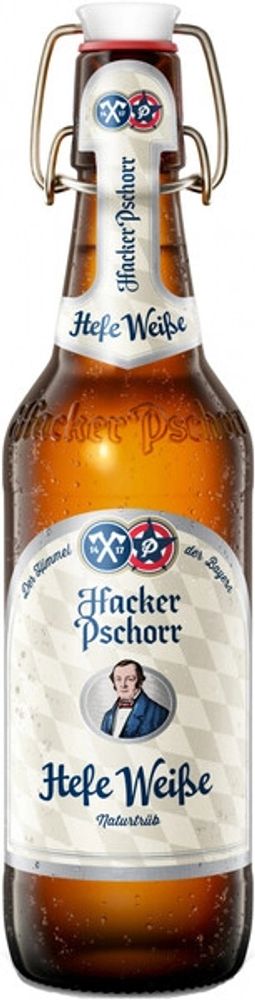 Пиво Хакер-Пшорр Хефе Вайссе / Hacker-Pschorr Hefe Weisse 0.5 - стекло