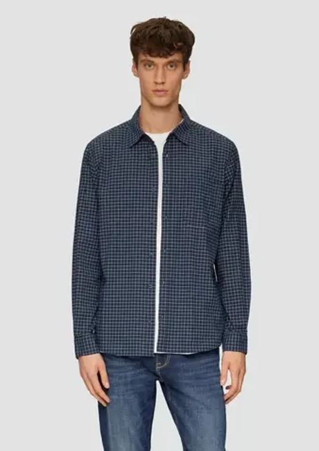 Клетчатая рубашка с воротником на пуговицах s.Oliver