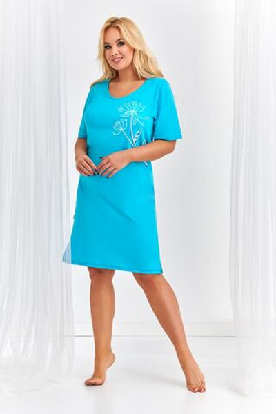 Домашняя короткая сорочка Bella (Размер: 5X) (Цвет: серый)