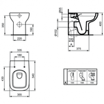 Напольный пристенный безободковый унитаз-соло Ideal Standard i.life A T471901