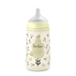 Бутылочка для кормления Suavinex Birdies 270 мл, желтая, 3 мес+