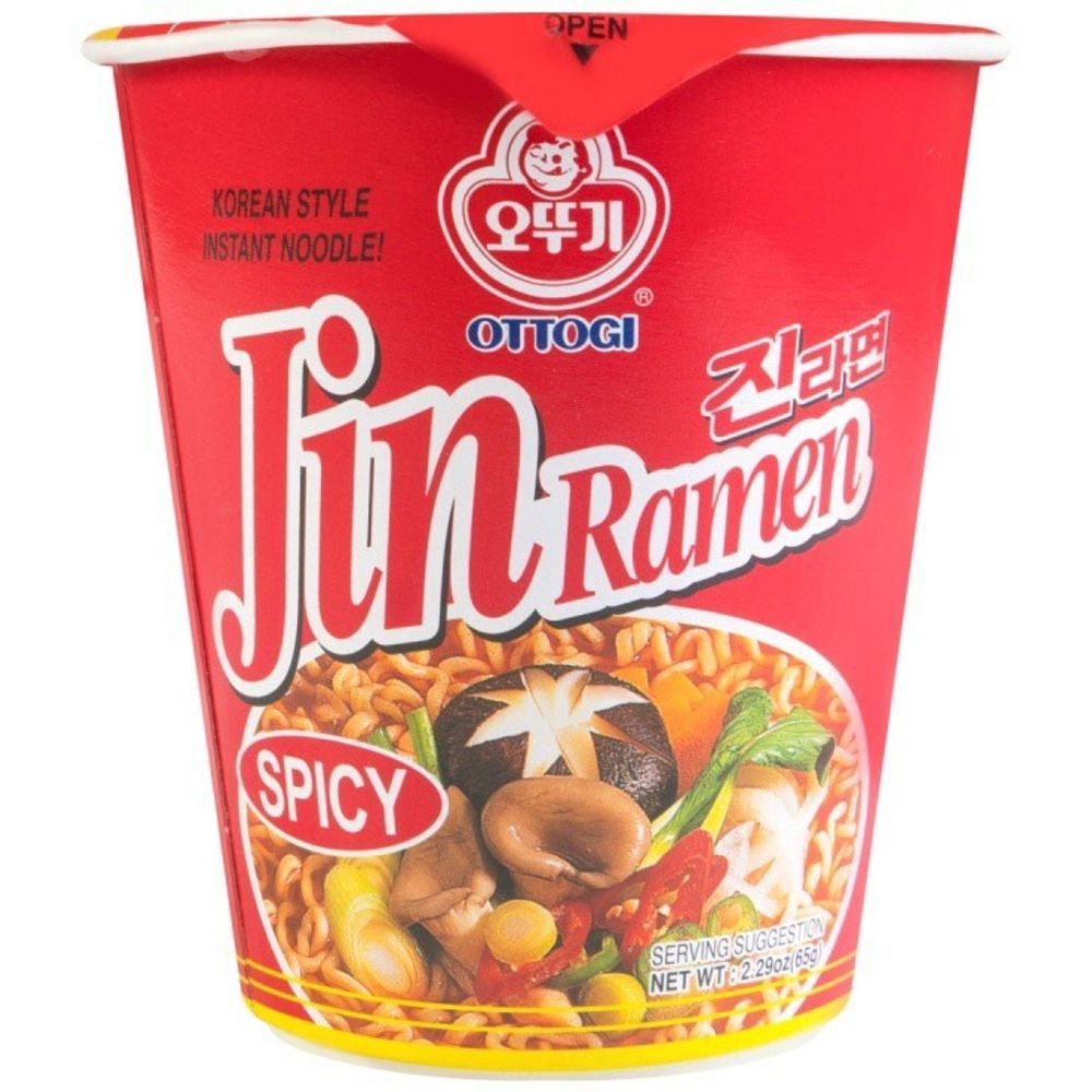 Лапша Джин рамен острая Ottogi Jin Ramen Hot 65 г