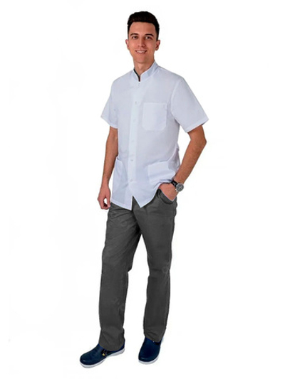 Брюки медицинские мужские Doctor Big 702 прямого кроя, серый, 60