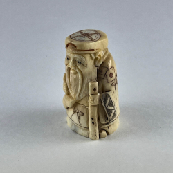 Статуэтка нэцкэ Дзюродзин с тростью и тыквой-горлянкой