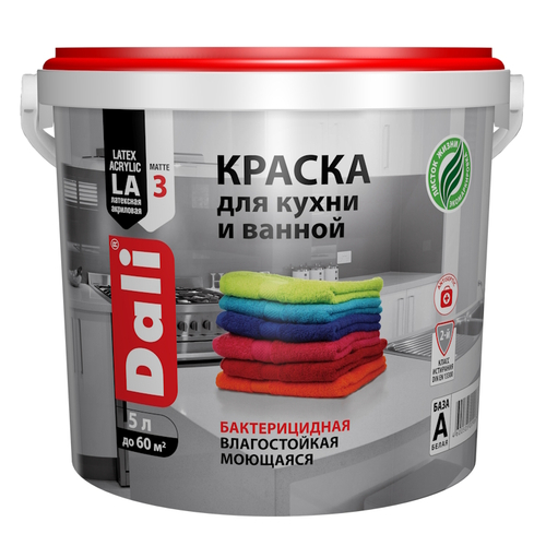 В/д DALI д/кухни и ванной база А латекс. белая 5л (Рогнеда)