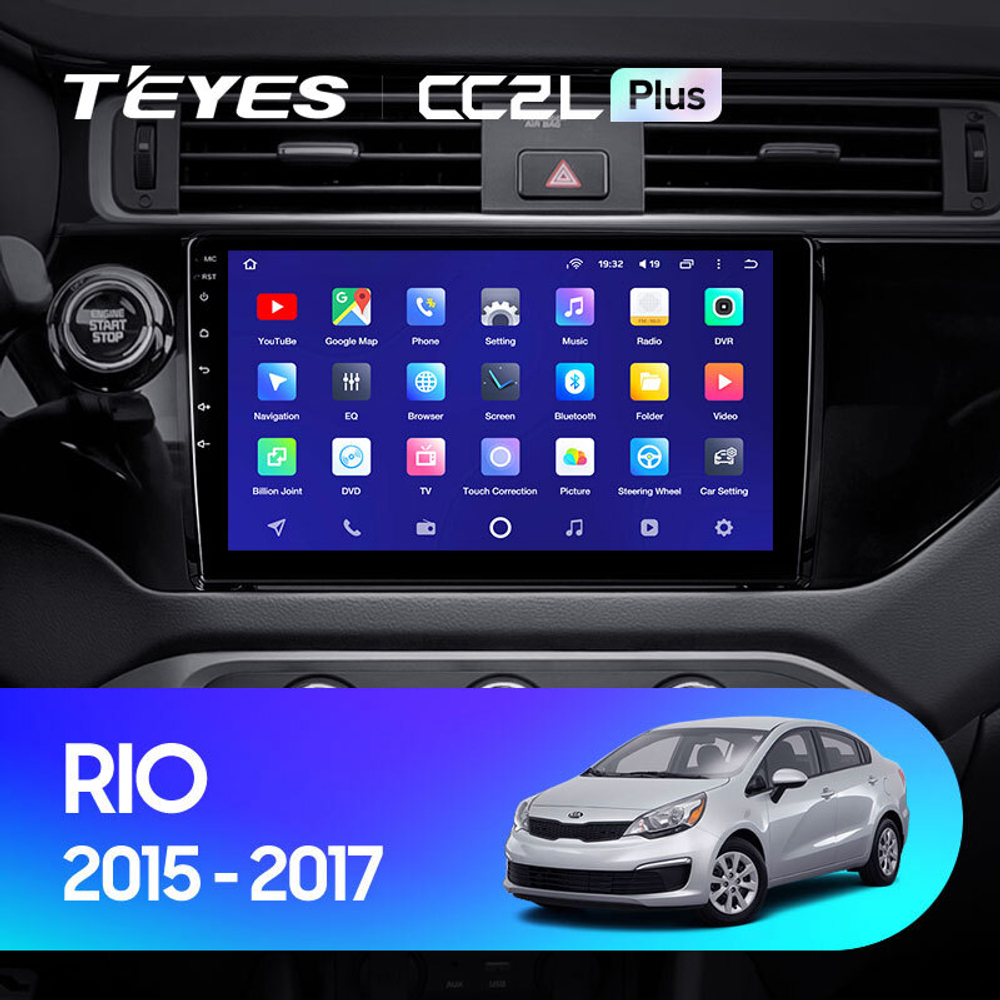 Teyes CC2L Plus 9"для KIA Rio 2015-2017 (прав)