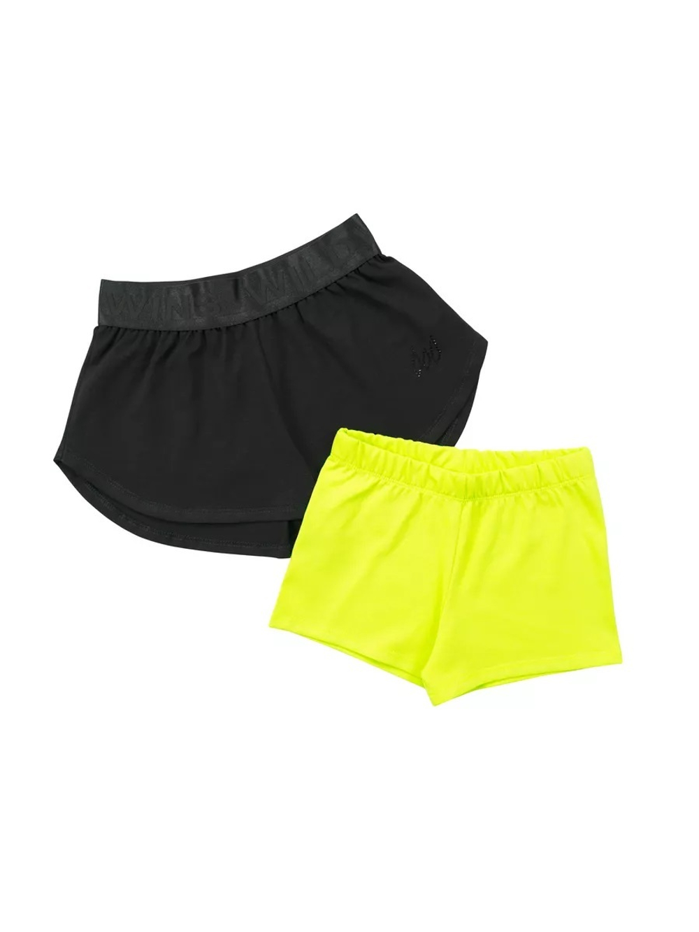 Комплект двойные шорты салатовый для занятий спортом