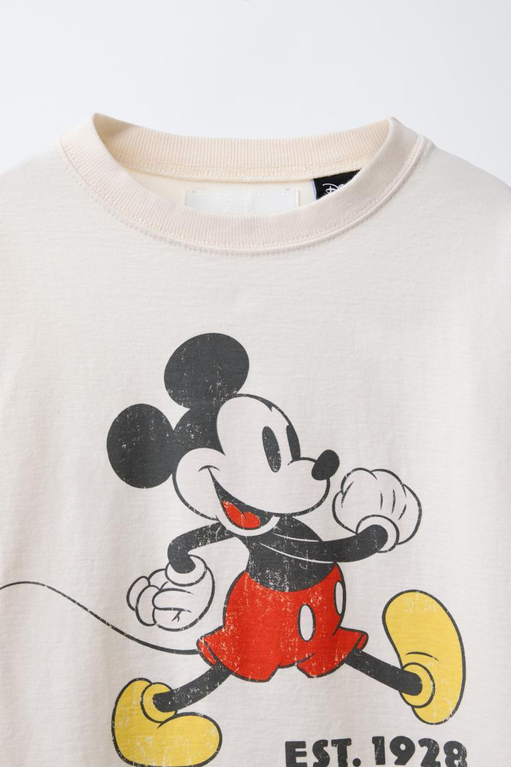 ZARA ФУТБОЛКА С ПРИНТОМ «МИККИ МАУС» © DISNEY, ЭКРЮ