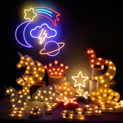 Световая фигура "Белая голова единорога" 18*32 см