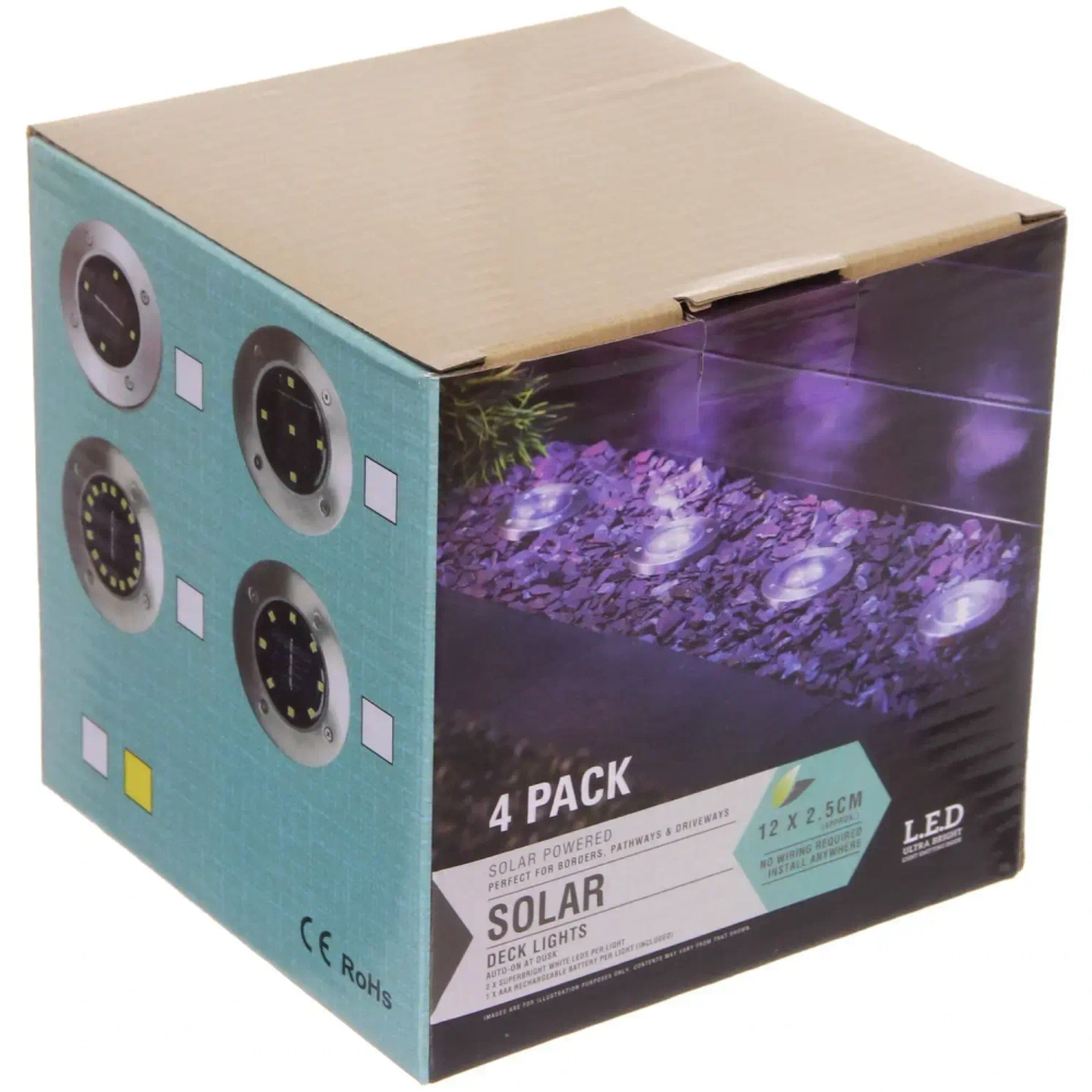 Светильник на солн.батарее «Светоч» d=12 см, 13,5 см (8 ламп), на солнечной батарее, Теплый белый