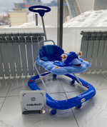 Ходунки SBL 5301 T1 (Teddy Bear), синий (силиконовые колеса)