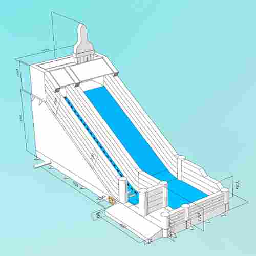 Коммерческий надувной батут-горка «Чистюля» 14*5*9 м