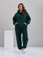 Костюм с брюками КБис-091/бутылочный-п