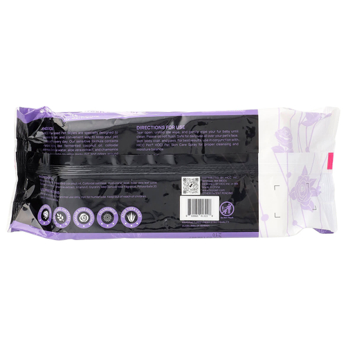 HICC Pet, салфетки для собак и кошек, на растительной основе, The Essence of Rose, 100 шт.