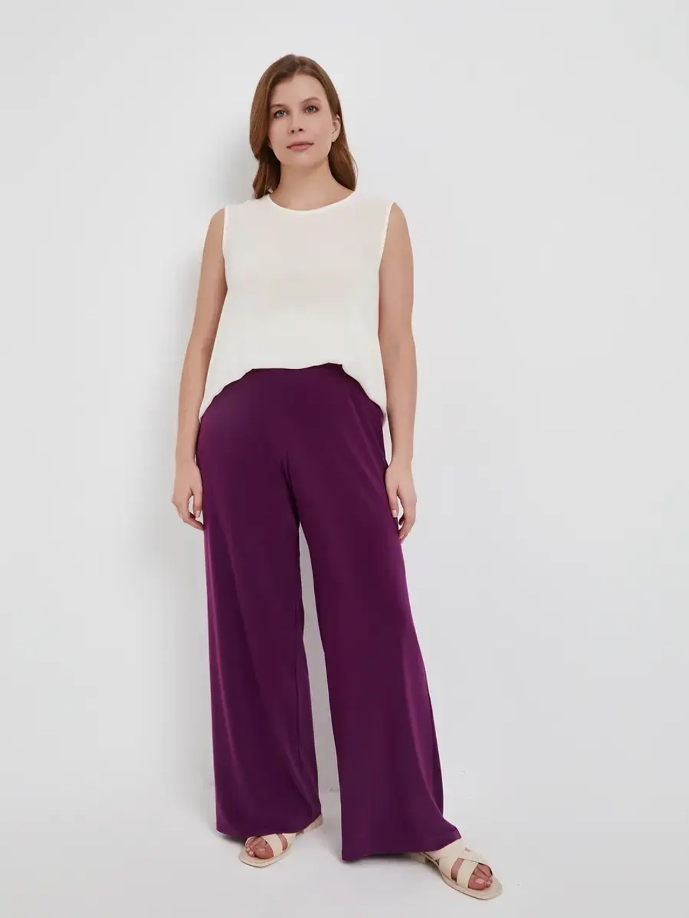 Брюки масло широкие