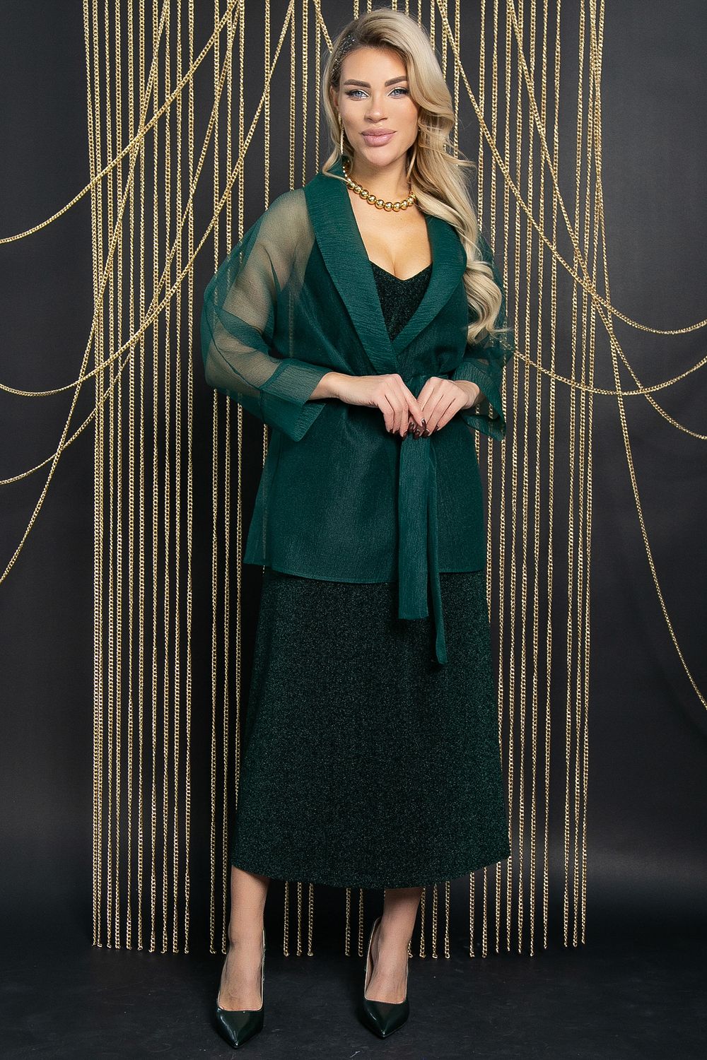 Костюм Случайная встреча (зеленый) К11723 LT Collection