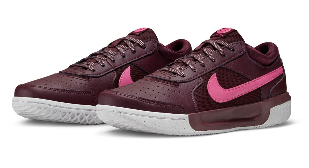 Женские Кроссовки теннисные Nike Zoom Court Lite 3 Premium - burgundy crush/pinksicle/hyper pink