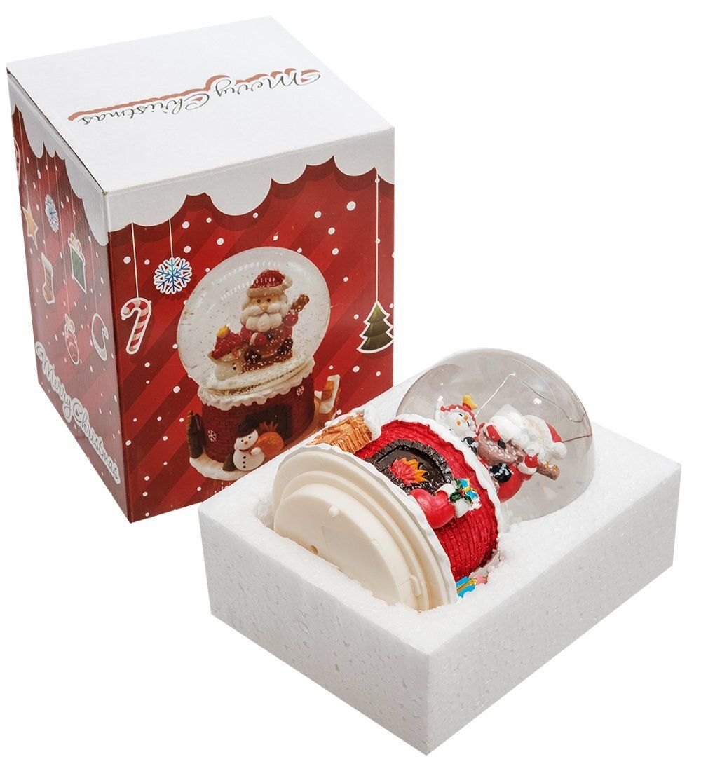 PM-55 Шар со снегом муз. с подсветкой «Привет от Санты»