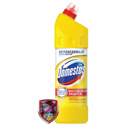 Чистящее средство 1 л, DOMESTOS (Доместос) «Лимонная свежесть», с отбеливающим эффектом