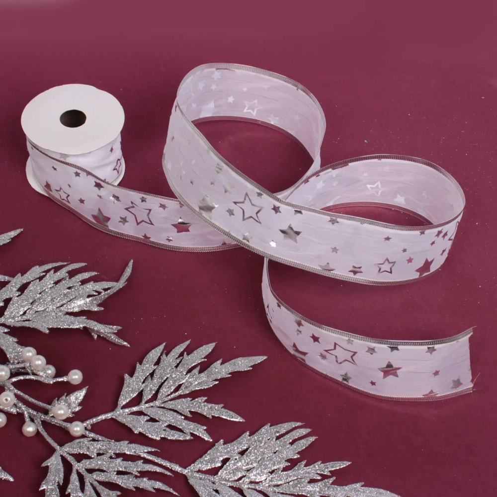 Лента для декорирования «Волшебная тайна» 5 см, 2,7 м, Серебро (микс дизайнов)