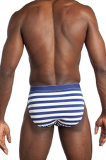 Мужские трусы-слипы из премиального хлопкового материала (Размер: M) (Цвет: синий с красным)