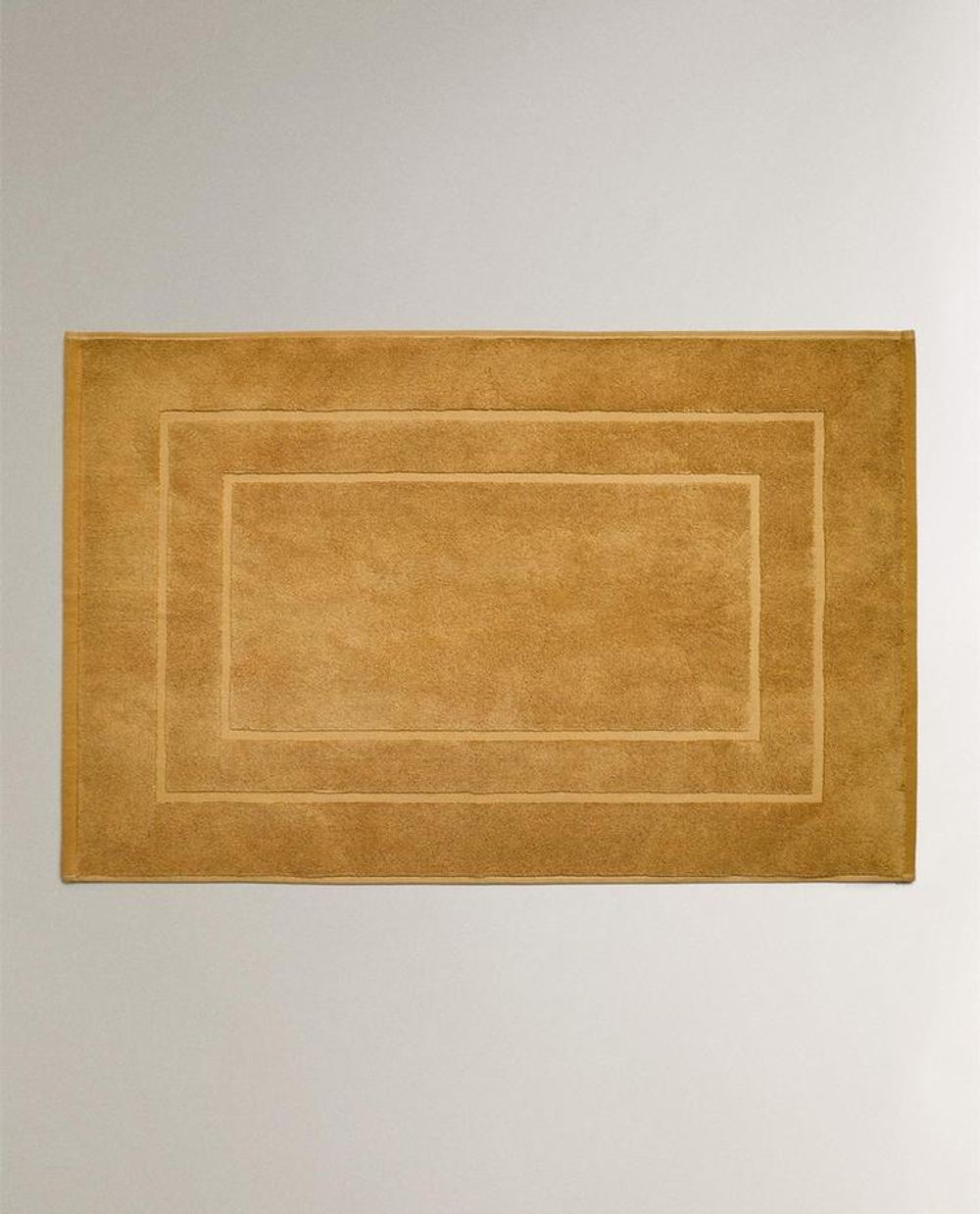 ZARA HOME ХЛОПКОВЫЙ НЕСКОЛЬЗЯЩИЙ КОВРИК ДЛЯ ВАННОЙ, ГОРЧИЧНО-ЖЕЛТЫЙ