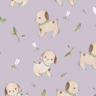 Собачки на сиреневом