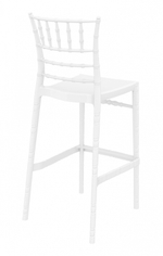 Стул пластиковый барный Siesta Contract Chiavari Bar 75, белый