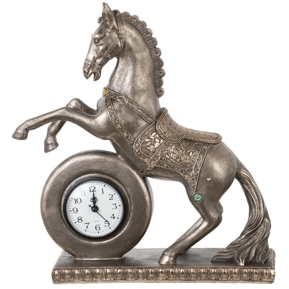 GAEM Фигурка декоративная "Лошадь" с часами (ААх1 н/п), L32 W9,5 H35 см
