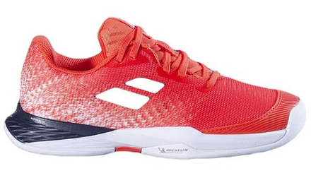 Детские теннисные кроссовки Babolat Jet Mach 3 Junior Clay - strike red/white