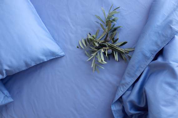 Комплект постельного белья из премиального сатина сиреневого цвета из коллекции essential, 200х220 см