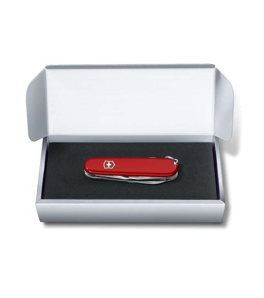 Подарочная коробка VICTORINOX для ножей 84-91 мм толщиной до 6 уровней, картонная, серебристая