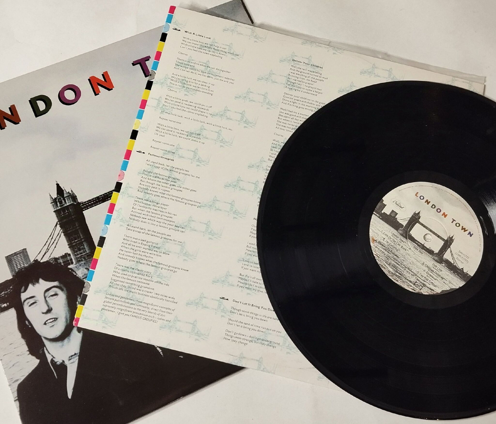 Винтажная виниловая пластинка LP Wings Paul McCartney London Town (USA 1978)