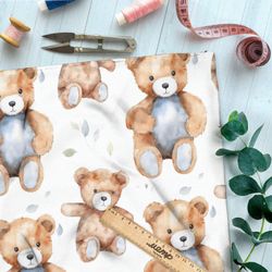 Ткань Барби игрушечные акварельные медведи