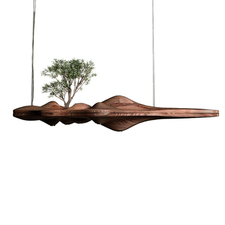 Pendant design lamp UFO  L120 (dark Wood)
