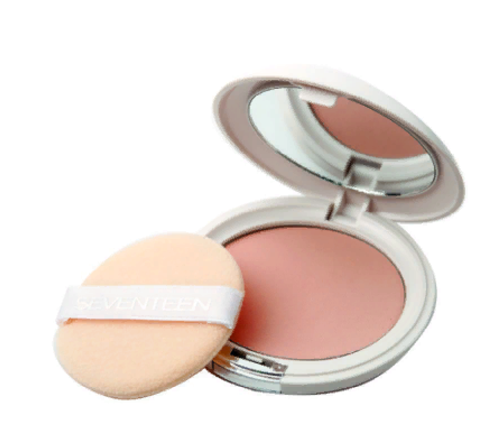 Seventeen Пудра для лица Natural Glow Silky Powder, компактная, шелковая, тон №02,  Натуральный, 12 гр